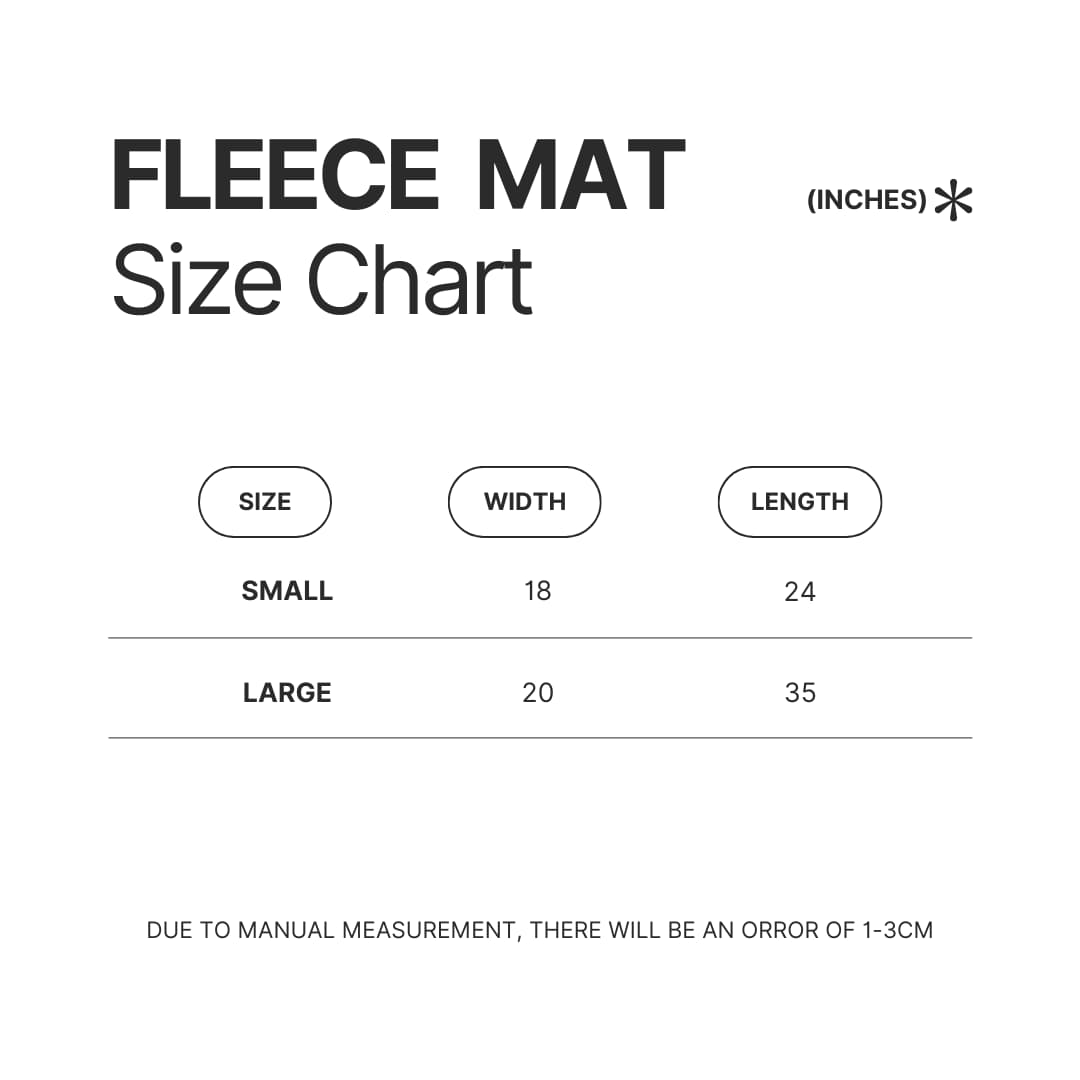 Fleece Mat Size Chart - Jon Bellion Store