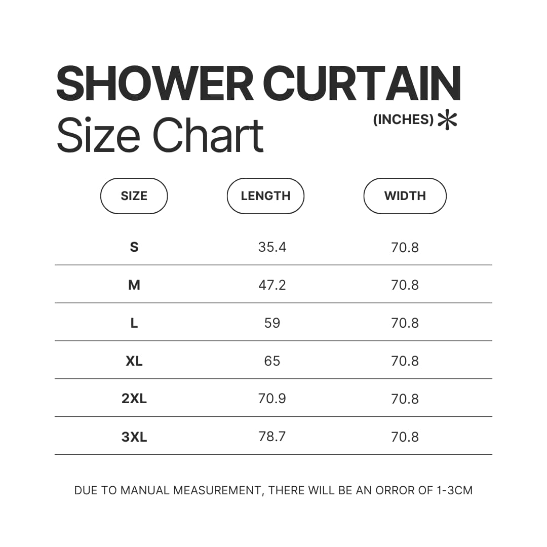 Shower Curtain Size Chart - Jon Bellion Store